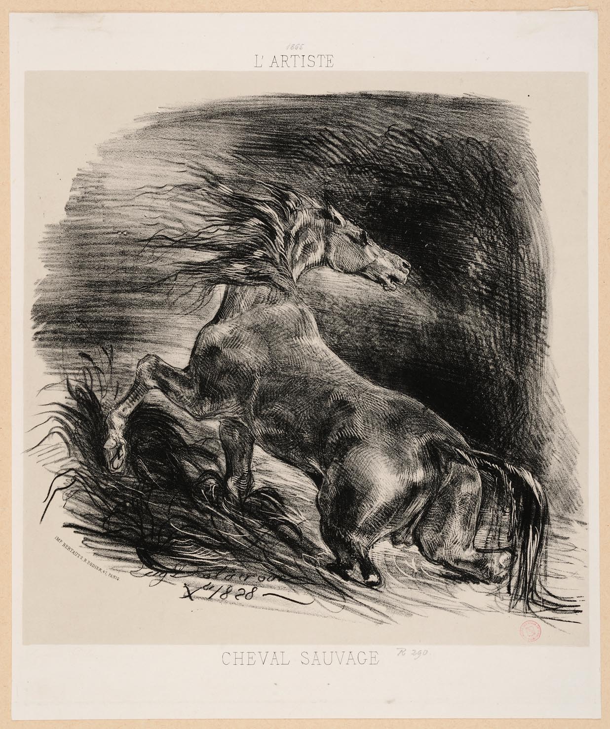Eugène Delacroix (d'après), 1828, Paris. Lithographie sur papier | Cabinet des Estampes et des Dessins