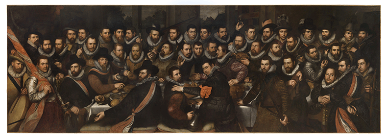 La Garde civique de Saint Adrien (après restauration), Engelsz., 1612, Huile sur toile, Musée des Beaux Arts. Crédits : Musées de Strasbourg / M. Bertola.
