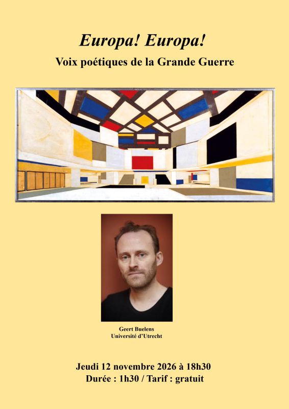 Europa ! Europa ! Voix poétiques de la Grande Guerre