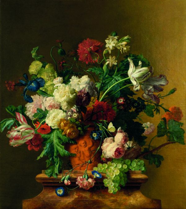 Bouquet d’été et peintures